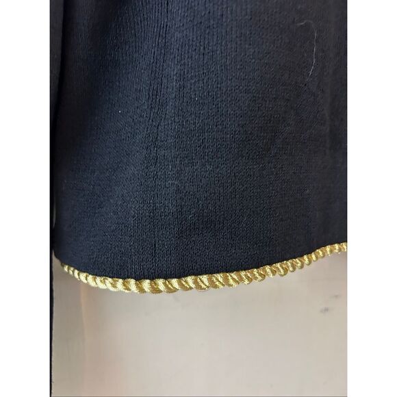 St.John Evening Collection Jacket  Marie Gray size 4 Black embroidered Gold Sant - Picture 6 of 9